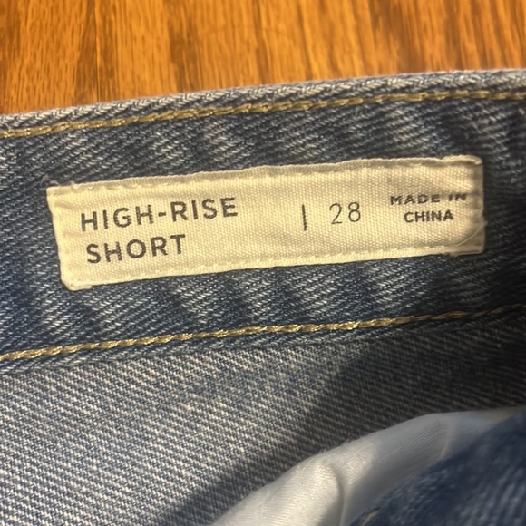 High Rise Distressed Denim Shorts - Picture 3 of 16